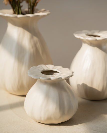 Deco Vase Rewa Poppy Cream