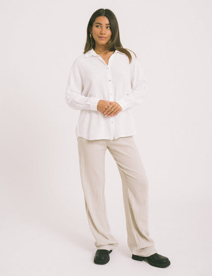 TILTIL Mia Blouse Linen White One Size