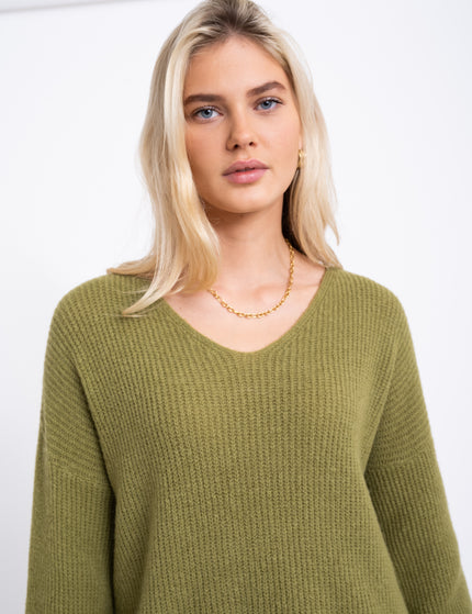 TILTIL Sofia V-neck Knit Matcha One Size