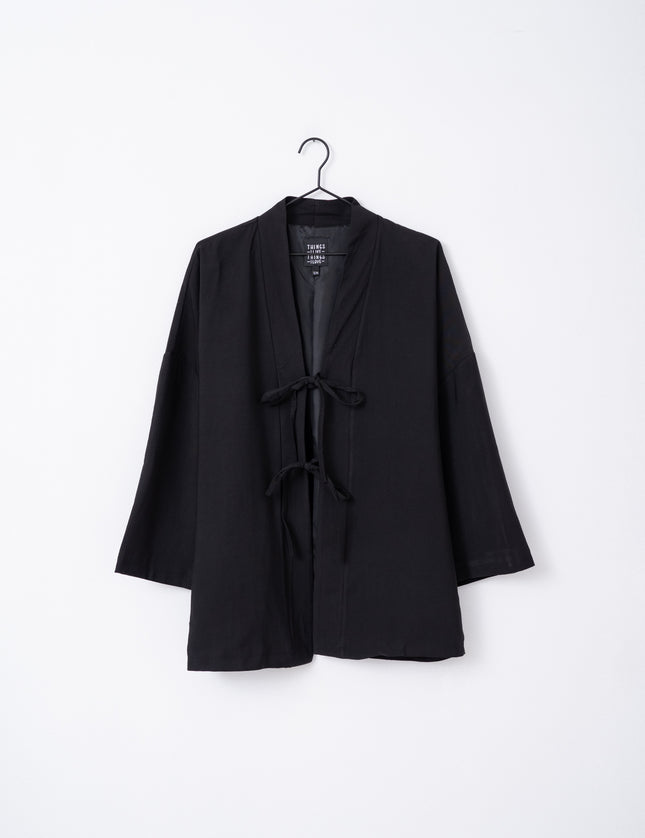 TILTIL Tencel Claire Kimono Schwarz