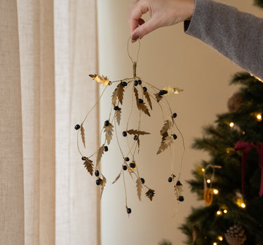 Ornament Mistletoe Pina Gold