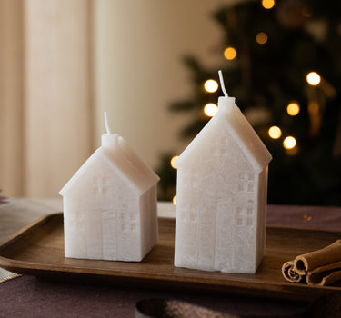 XMAS Candle House Greige