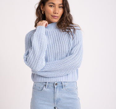 Tessa High Neck Knit Kaschmirblau