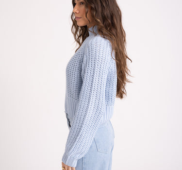 Tessa High Neck Knit Kaschmirblau