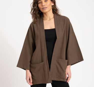 TILTIL Cat Kimono Brown