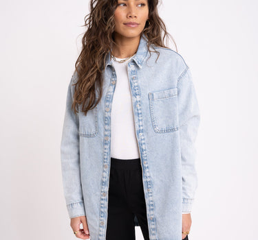 Alva Denim Shacket Denim - Things I Like Things I Love