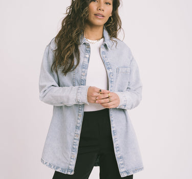 Alva Denim Shacket Denim - Things I Like Things I Love