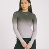 Amora Roll Neck Top Ghost Gray Dip - Things I Like Things I Love