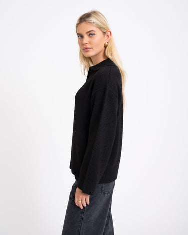 Ariella Polo Neck Knit Black - Things I Like Things I Love