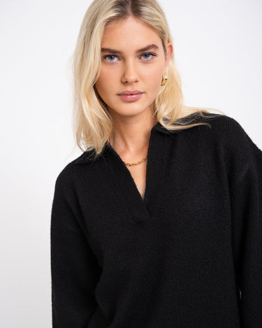 Ariella Polo Neck Knit Black - Things I Like Things I Love