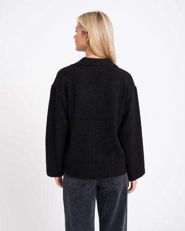 Ariella Polo Neck Knit Black - Things I Like Things I Love