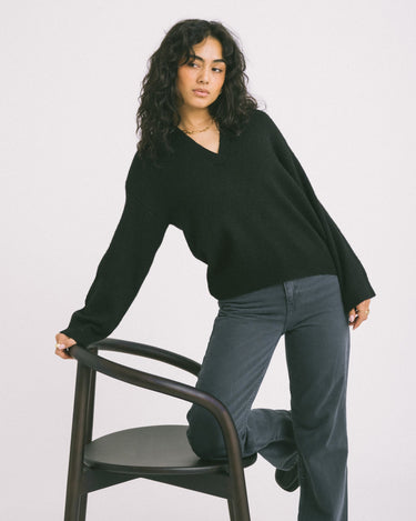 Ariella Polo Neck Knit Black - Things I Like Things I Love