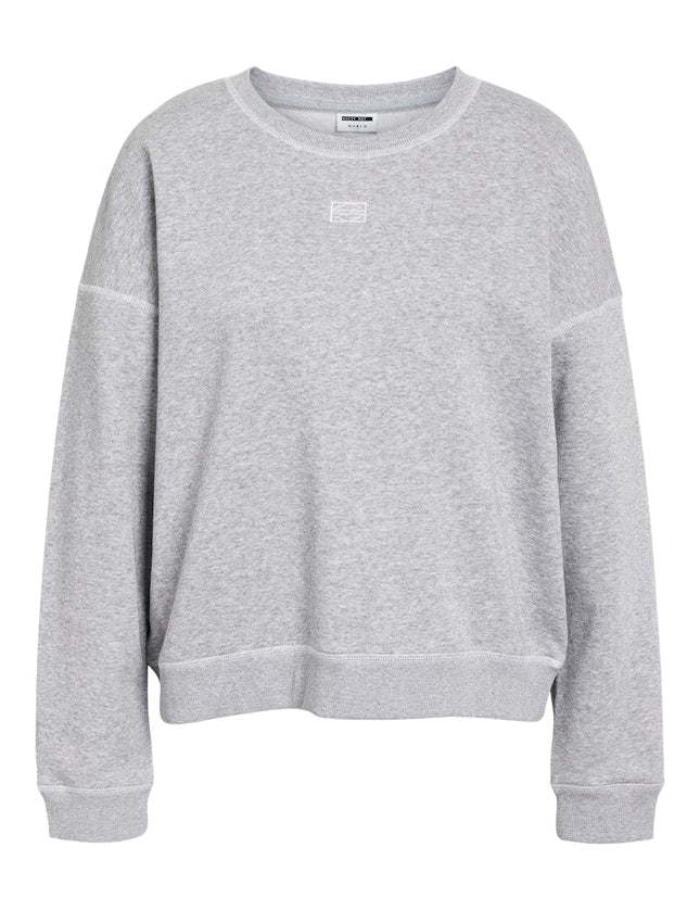 Arya O - Neck Sweat Light Grey Melange - Things I Like Things I Love