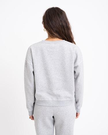 Arya O - Neck Sweat Light Grey Melange - Things I Like Things I Love