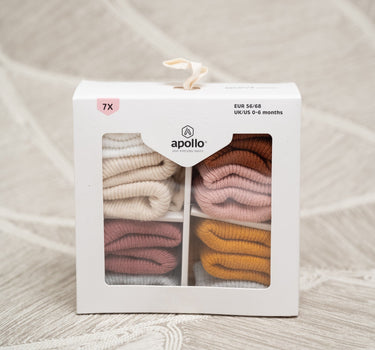 Babies Basic Socks Giftbox 7PACK - Girls - Things I Like Things I Love