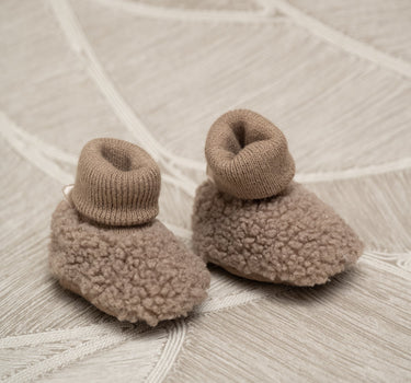 Baby Boots Knitted Taupe - Things I Like Things I Love