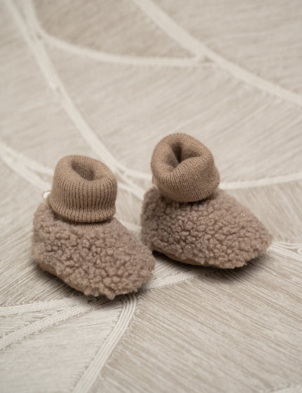 Baby Boots Knitted Taupe - Things I Like Things I Love