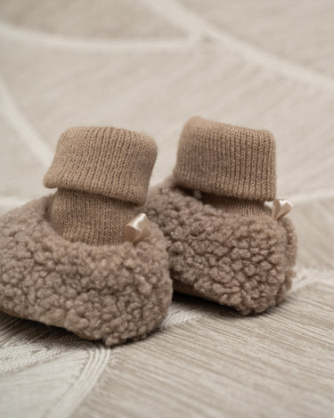 Baby Boots Knitted Taupe - Things I Like Things I Love