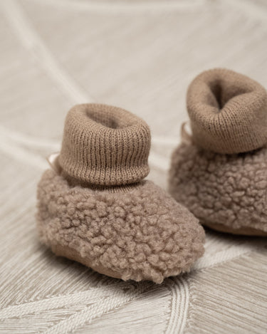 Baby Boots Knitted Taupe - Things I Like Things I Love