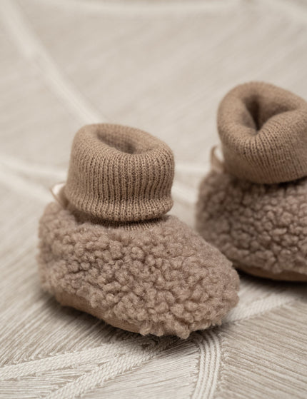 Baby Boots Knitted Taupe - Things I Like Things I Love