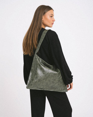 Bag Noor Green Faux Leather - Things I Like Things I Love