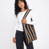 Bag Stripy Black Taupe - Things I Like Things I Love