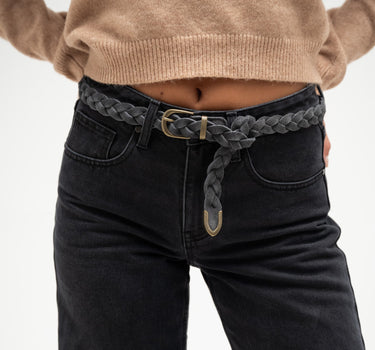 Basic Suede Belt Ilse Dark Grey - Things I Like Things I Love