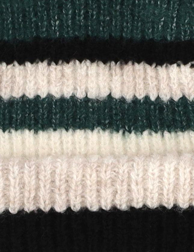 Beanie Stripe Dark Green - Things I Like Things I Love