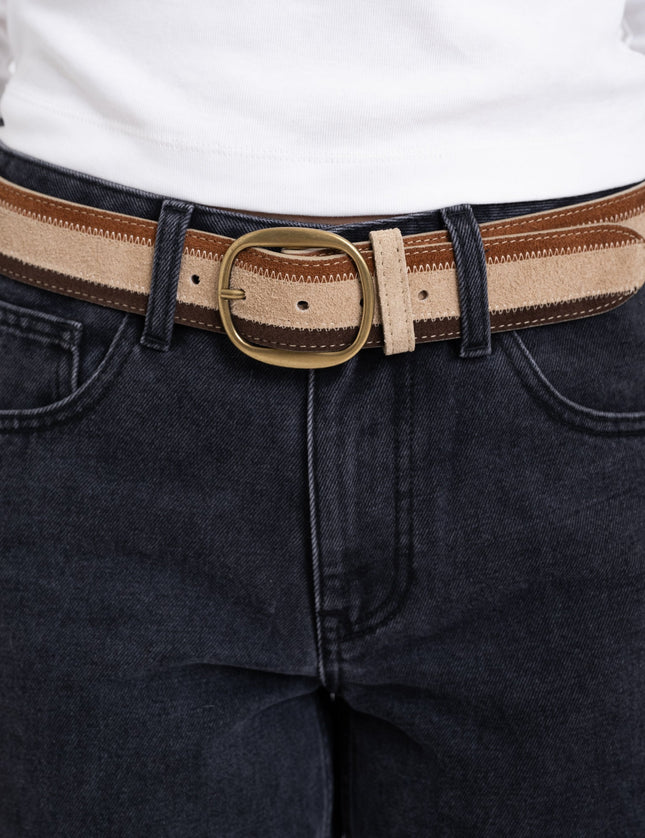 Belt Leather Louise Classic Grain Nude - Things I Like Things I Love