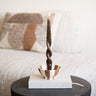 Bloomingville - Candle Holder Eja Stripe Brown - Things I Like Things I Love