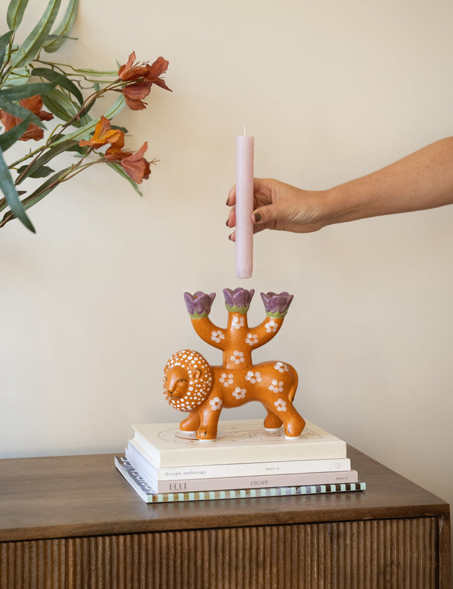 Bloomingville - Candle Holder Lazar Lion Orange - Things I Like Things I Love