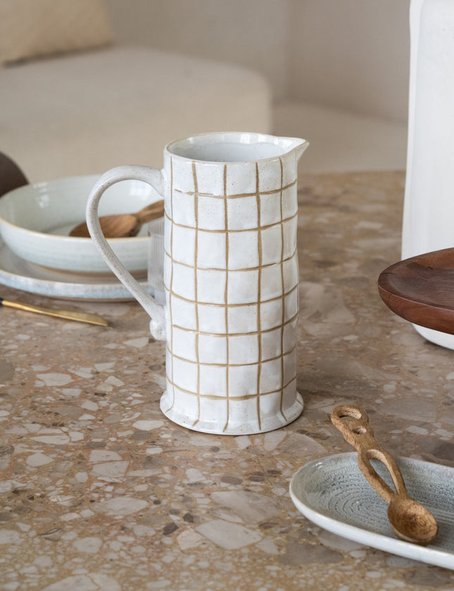 Bloomingville - Eglantine Jug Stripe Stoneware - Things I Like Things I Love