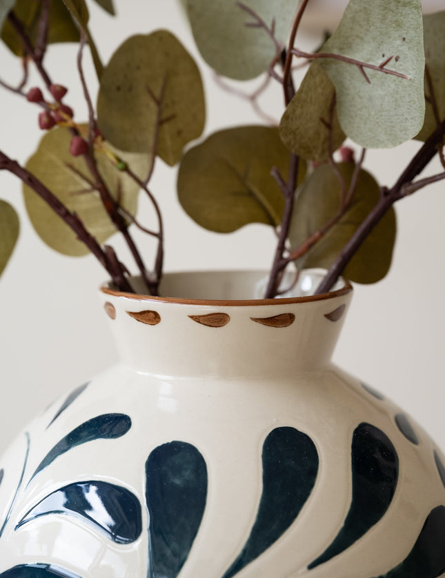 Bloomingville - Hand Painted Vase Heikki Stoneware - Things I Like Things I Love