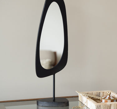 Bloomingville - Mirror On Base Avoa Black - Things I Like Things I Love