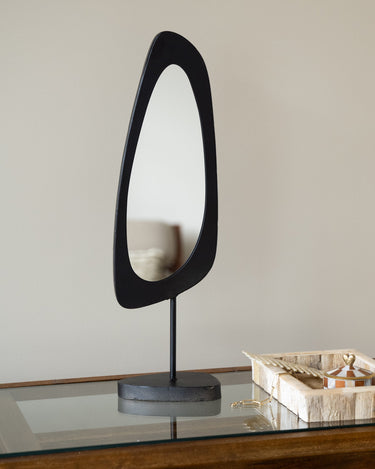 Bloomingville - Mirror On Base Avoa Black - Things I Like Things I Love