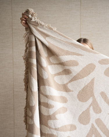 Bloomingville - Throw Alk Brown Recycled Cotton - Things I Like Things I Love