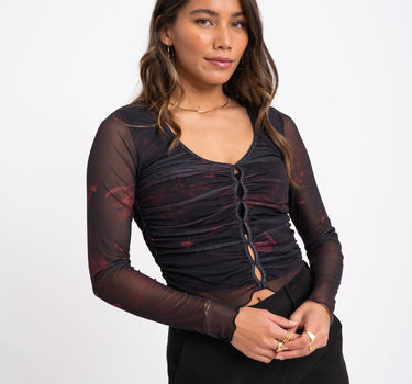 Blue Mesh Top Sassafras - Things I Like Things I Love