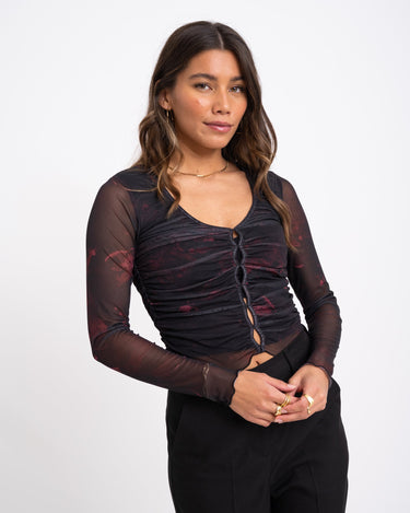 Blue Mesh Top Sassafras - Things I Like Things I Love