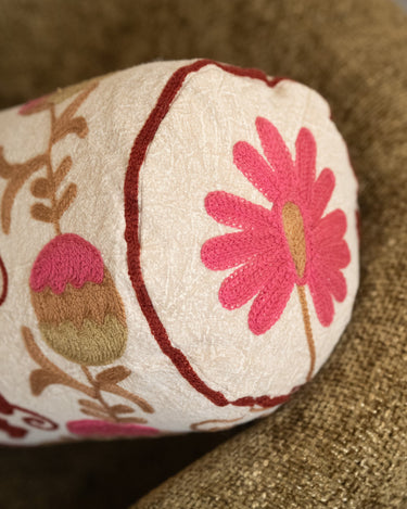 Bolster Cushion Suzani embroidered - Things I Like Things I Love