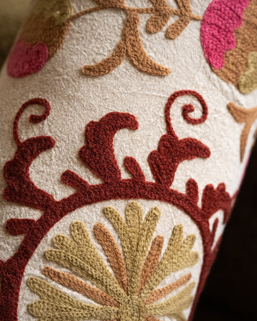 Bolster Cushion Suzani embroidered - Things I Like Things I Love