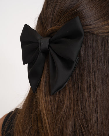 Bow Clip Satin Annick Black - Things I Like Things I Love