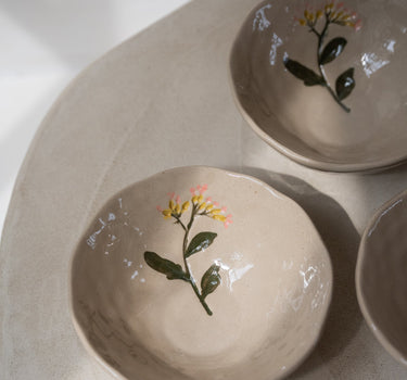 Bowl Flower Pink Stoneware - Things I Like Things I Love