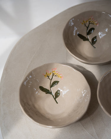 Bowl Flower Pink Stoneware - Things I Like Things I Love