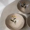 Bowl Flower Pink Stoneware - Things I Like Things I Love