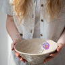 Bowl Flower Purple Stoneware - Things I Like Things I Love