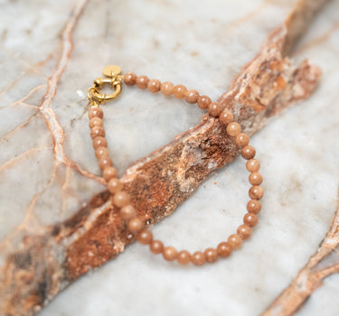 Bracelet Brown Beads Gold - Things I Like Things I Love