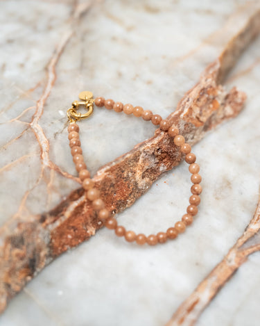 Bracelet Brown Beads Gold - Things I Like Things I Love