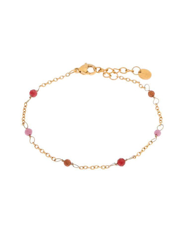 Bracelet Dottie Ruby Gold - Things I Like Things I Love