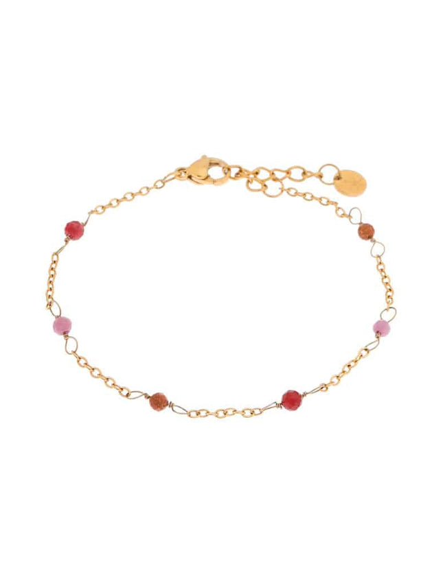 Bracelet Dottie Ruby Gold - Things I Like Things I Love