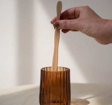 Brown Glass Toothbrush Cup - Things I Like Things I Love